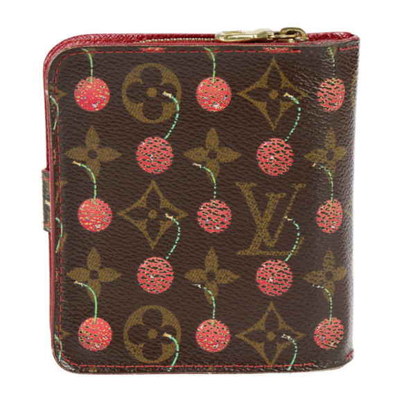 Louis Vuitton Compact Zip Cherry Wallet Brown Red - Picture 3 of 10